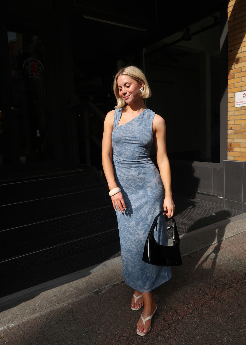 Rushton Midi Dress | Blue Paisley