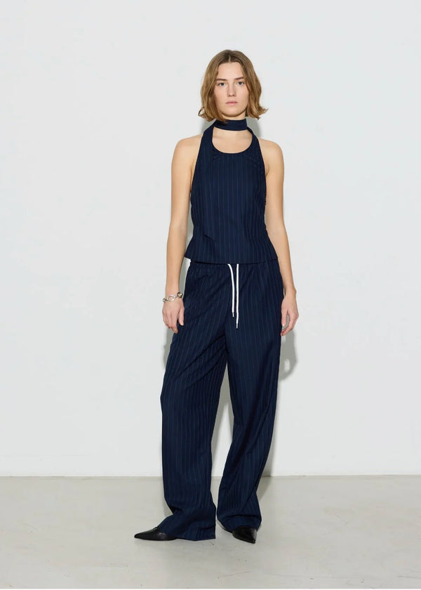 Vicky Pants | Navy Pinstripe