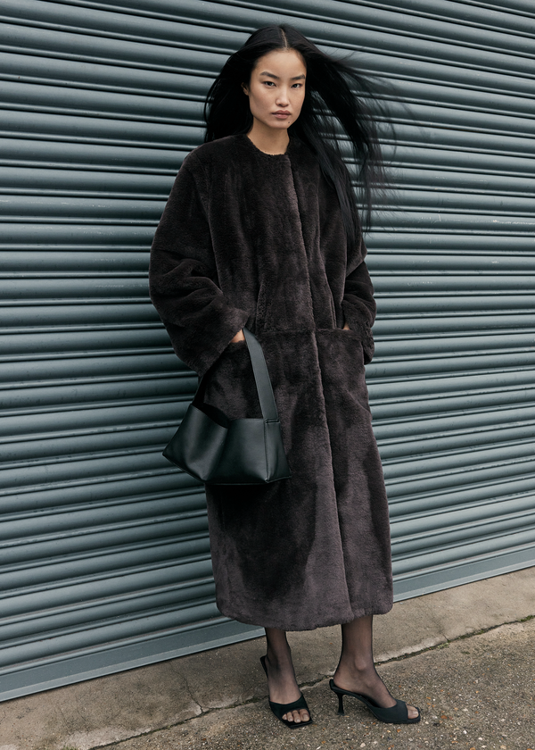 Haga Faux Fur Long Coat