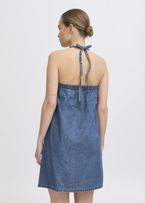 Dallas Denim Halter Dress