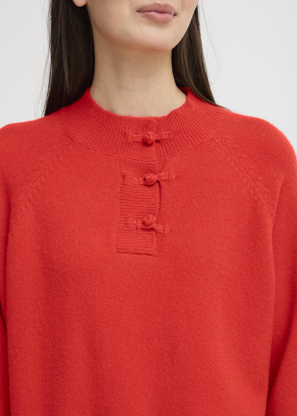 Dasila Knot Sweater| Red