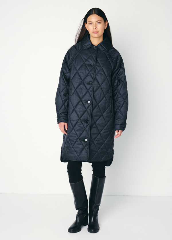 Hazta Quilted Jacket | Dark Grey