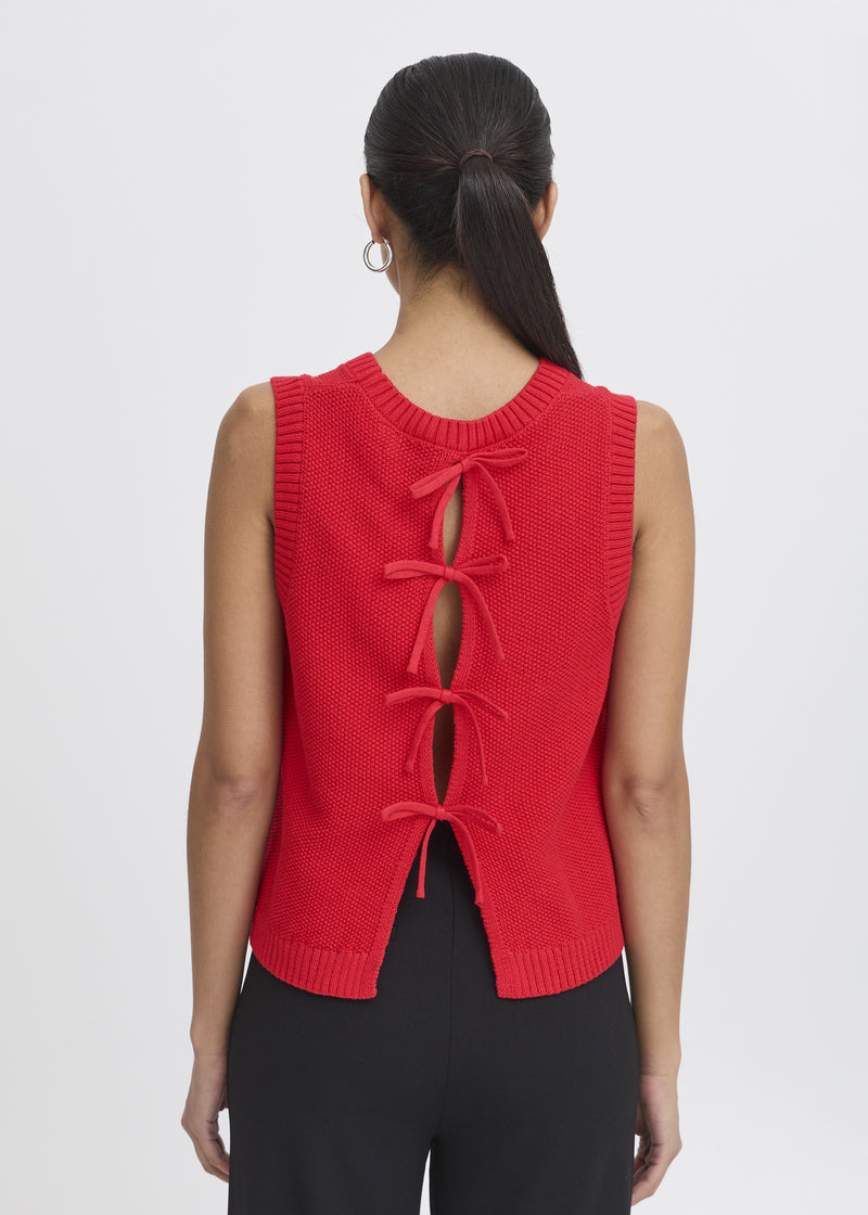 Knit Tank with Bows in the Back