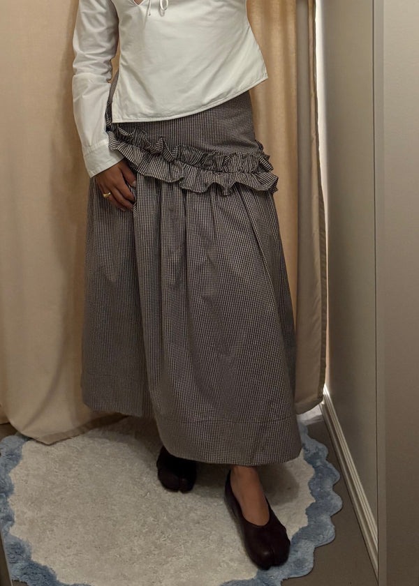Lola Skirt | Brown Gingham