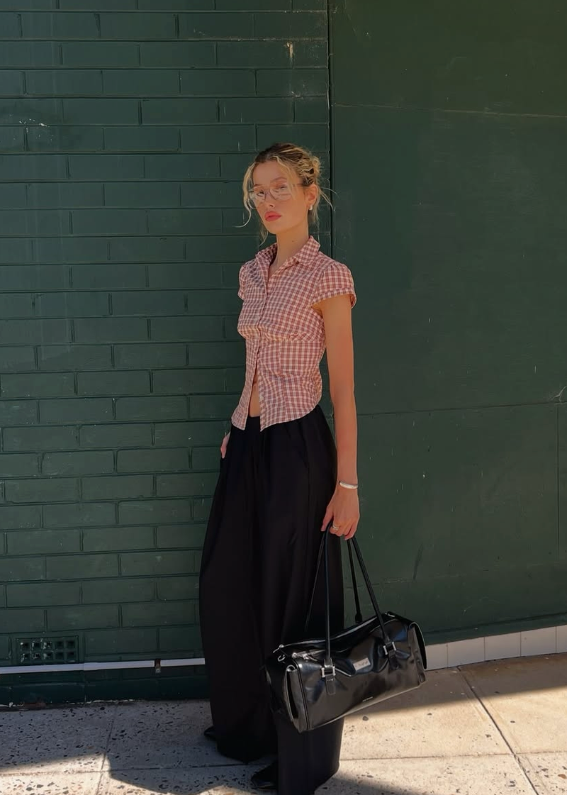 Mon Cheri Check Blouse