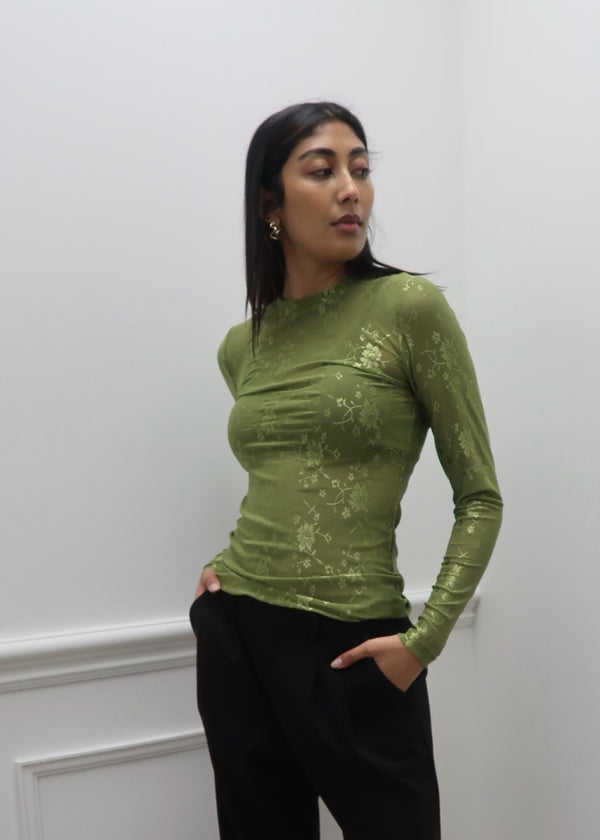 'Nikka' Lace Long Sleece Top