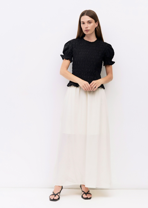 Bristol Smocked Top | Black