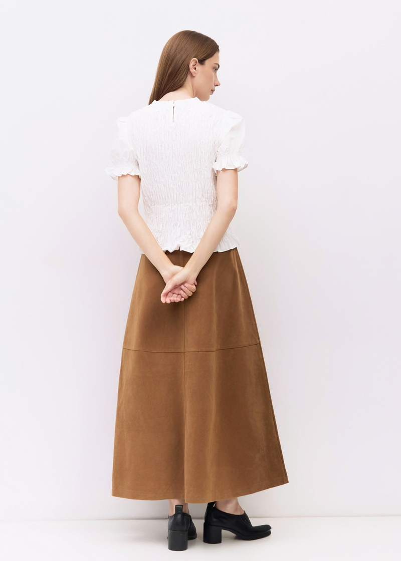 Bristol Smocked Top | White