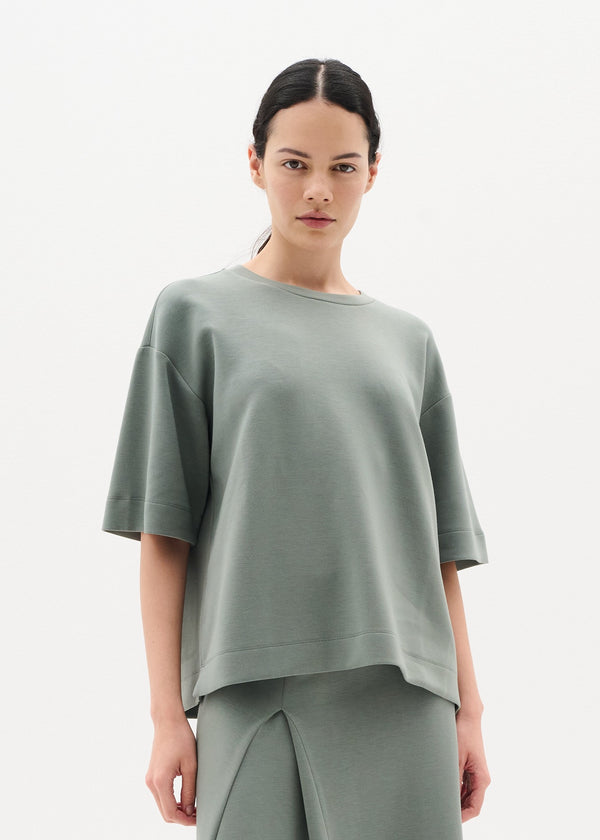 Pannie Oversized Thick Tee | Agave Green