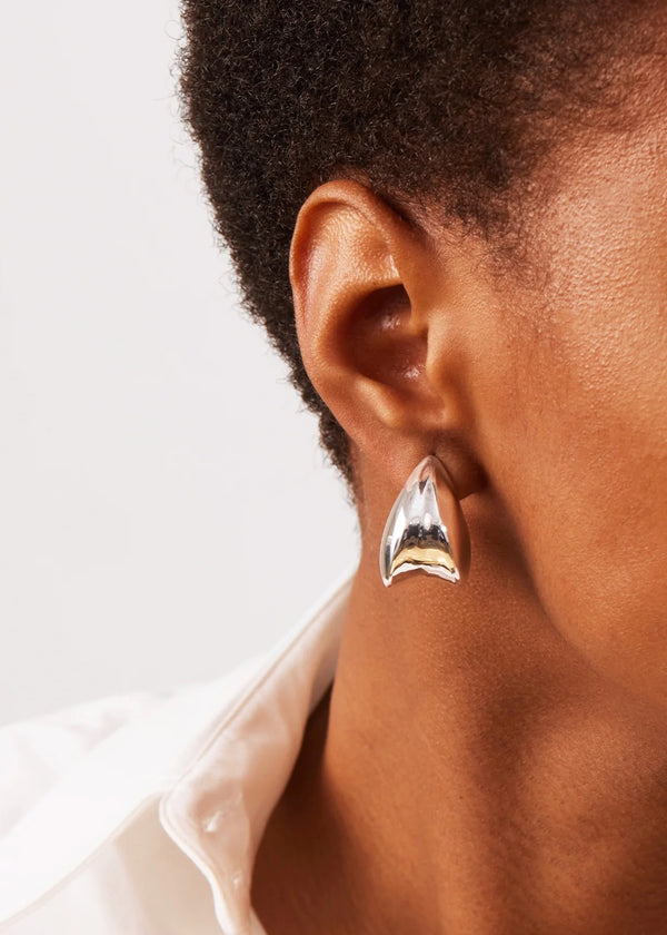 Nouveaux Puff Earrings | Silver