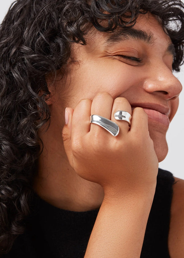 Solene Double Ring | Silver
