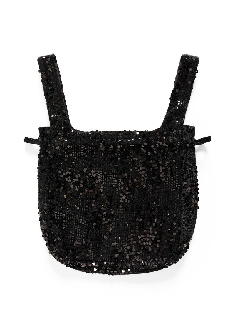 Sequin Drawstring Mini Bag