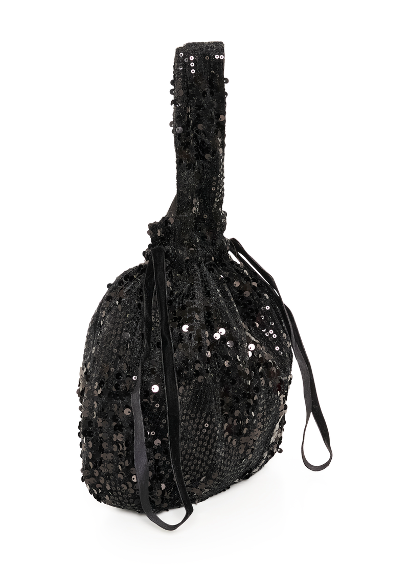 Sequin Drawstring Mini Bag