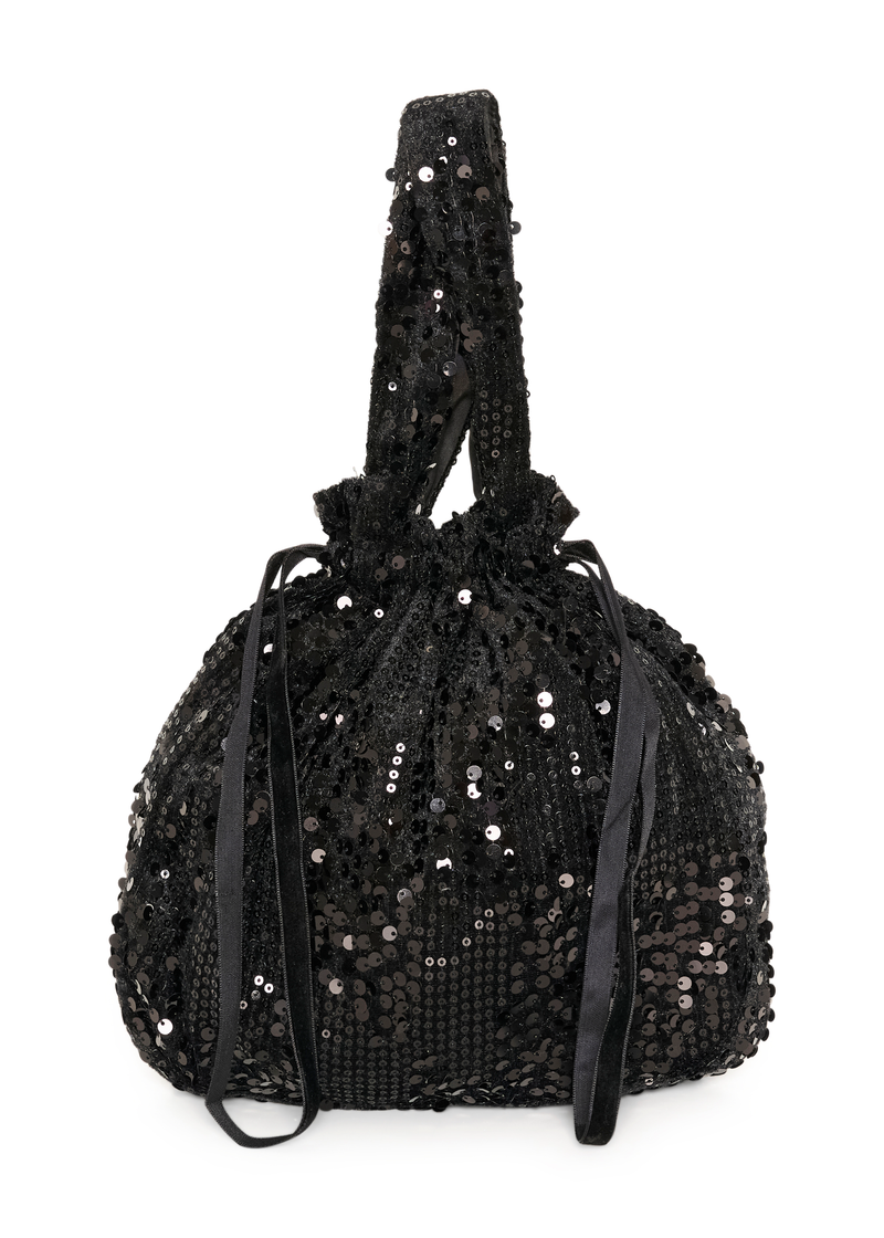 Sequin Drawstring Mini Bag