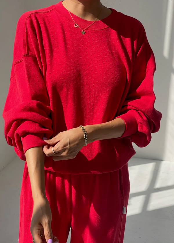 Pointelle Core Sweatshirt  | RED APPLE