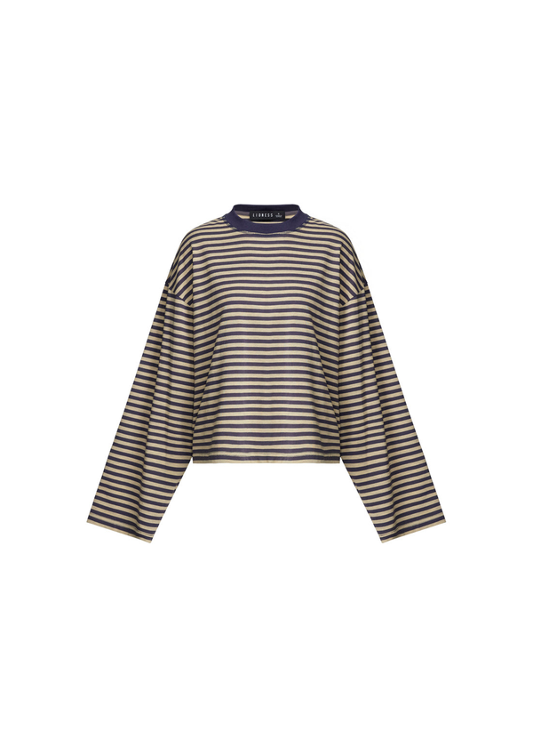 Bloom Long Sleeve | Beige Stripe