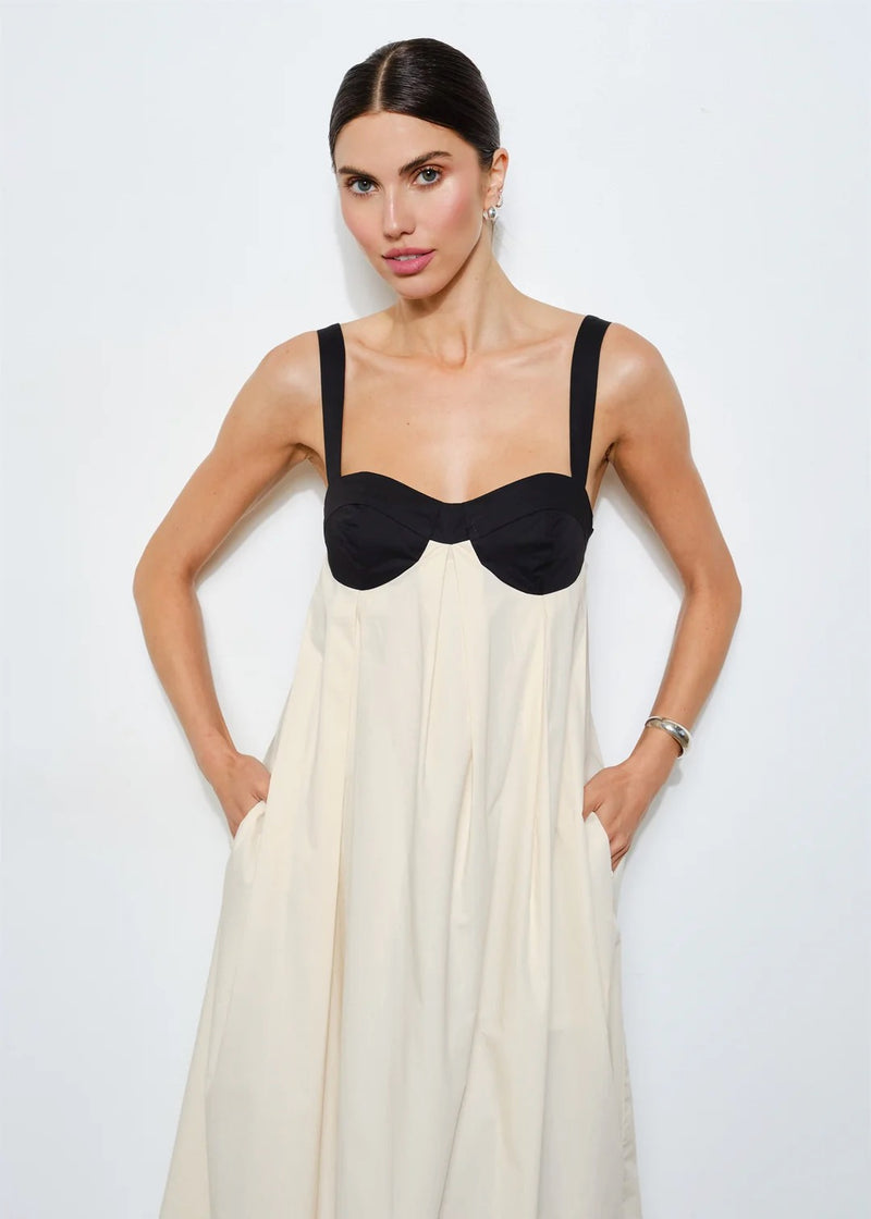Amelia Box Pleat Maxi Dress