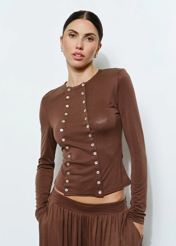 Cassia Double Button Front Top