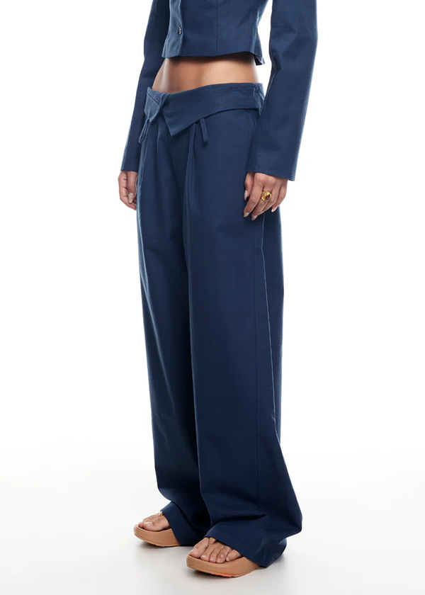 Flourish Assymmetric Pants NAVY