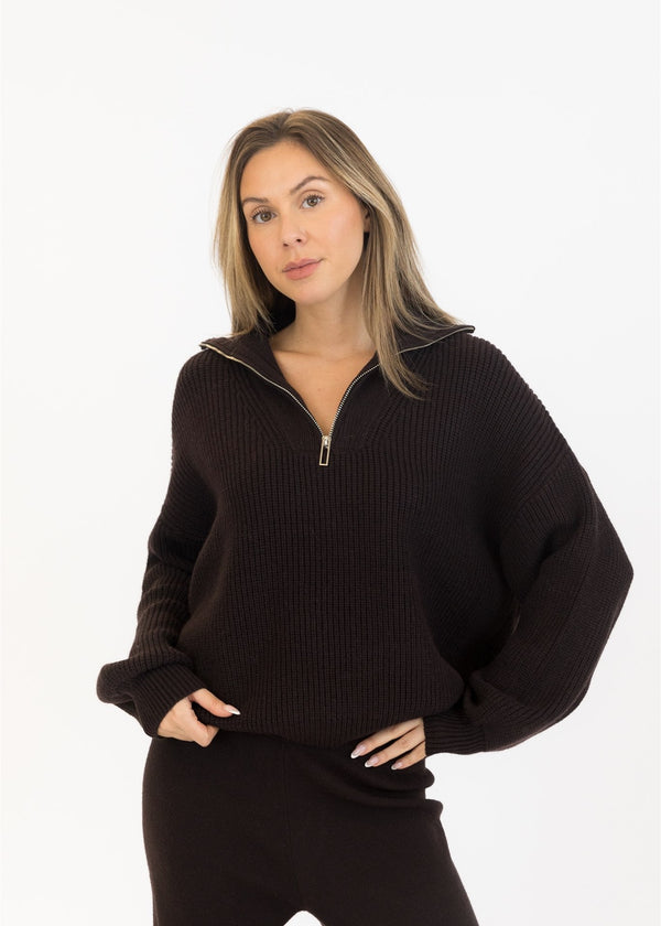 Chase Quarter Zip Mockneck Sweater