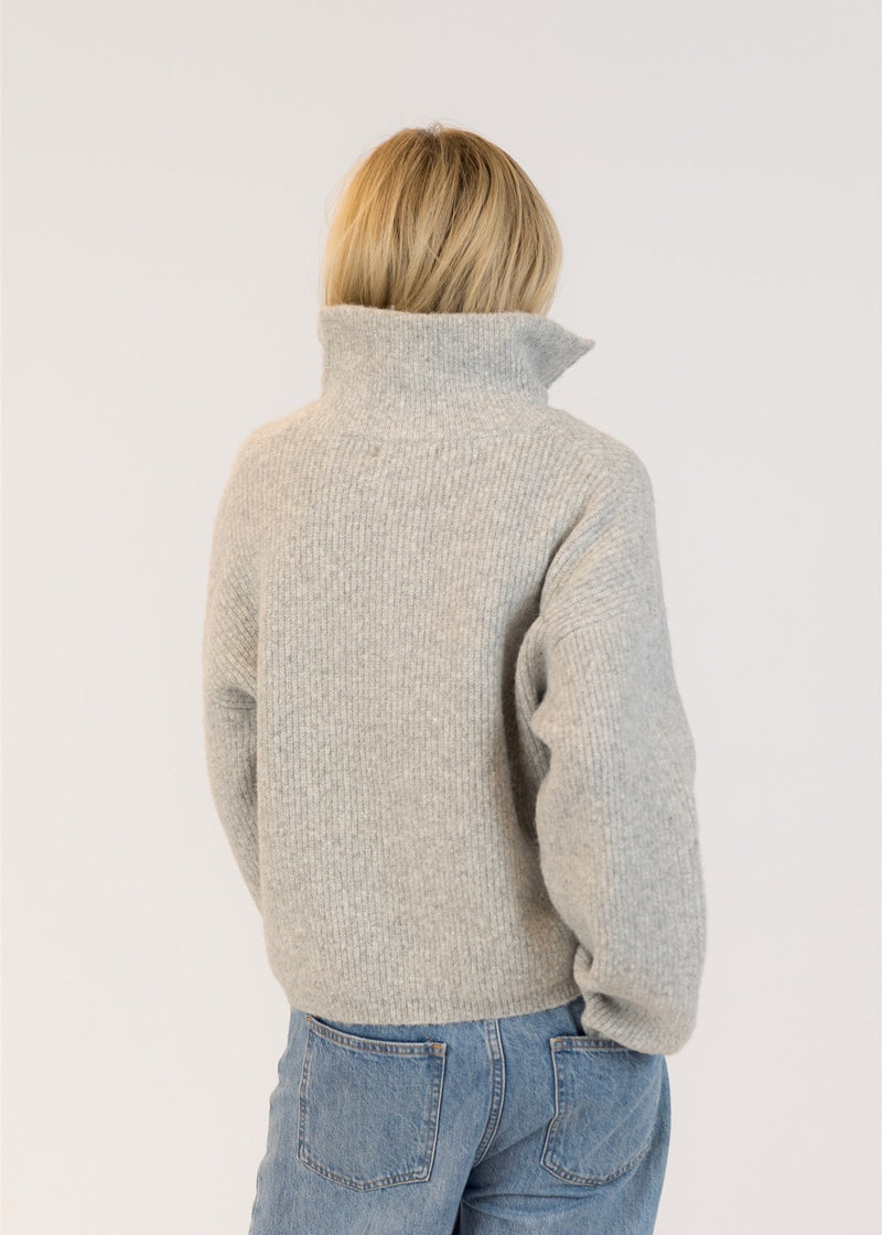 Eva Half-Zip Ribbed Sweater