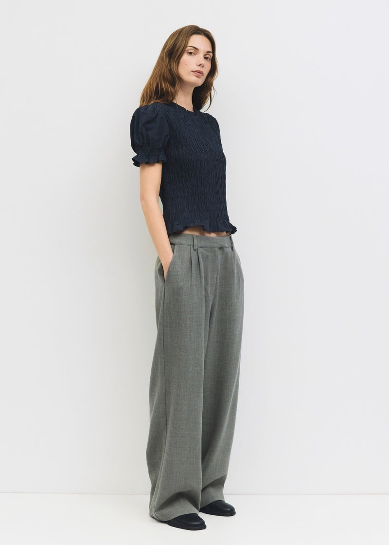 Bristol Smocked Top | Navy