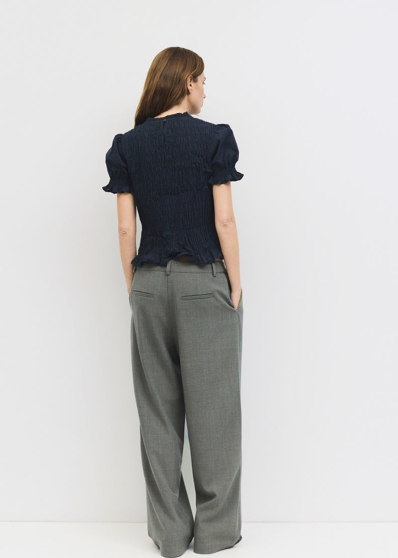 Bristol Smocked Top | Navy