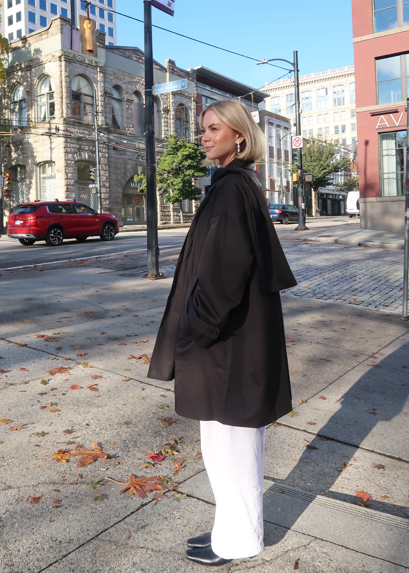 Cove Oversized Trench Coat w/ Removable Scarf