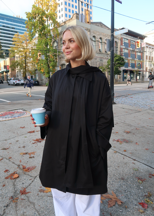 Cove Oversized Trench Coat w/ Removable Scarf