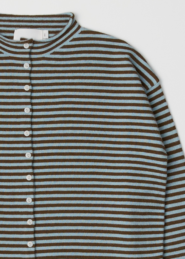 Elisa Striped Cardigan | Blue & Brown