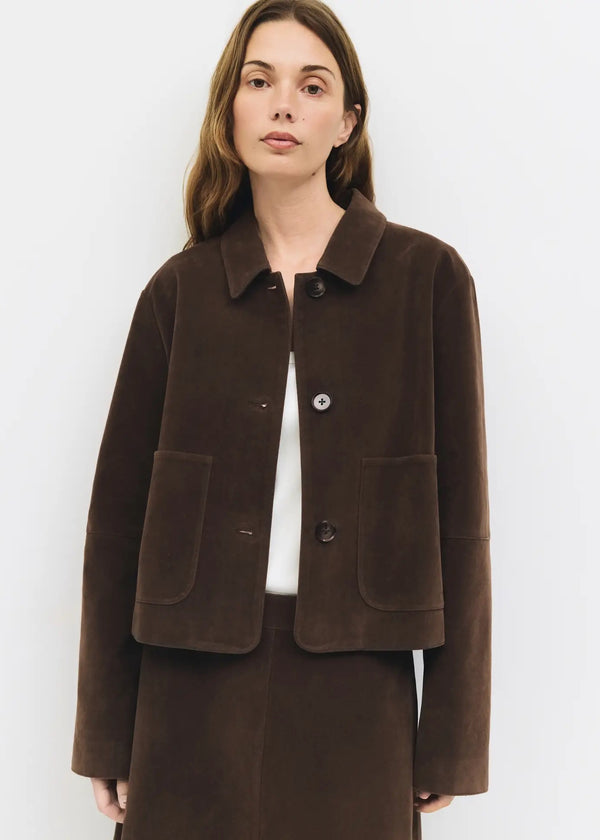 Eryn Suede Jacket | Brown