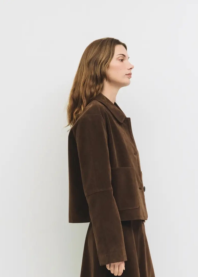 Eryn Suede Jacket | Brown