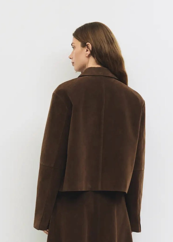 Eryn Suede Jacket | Brown