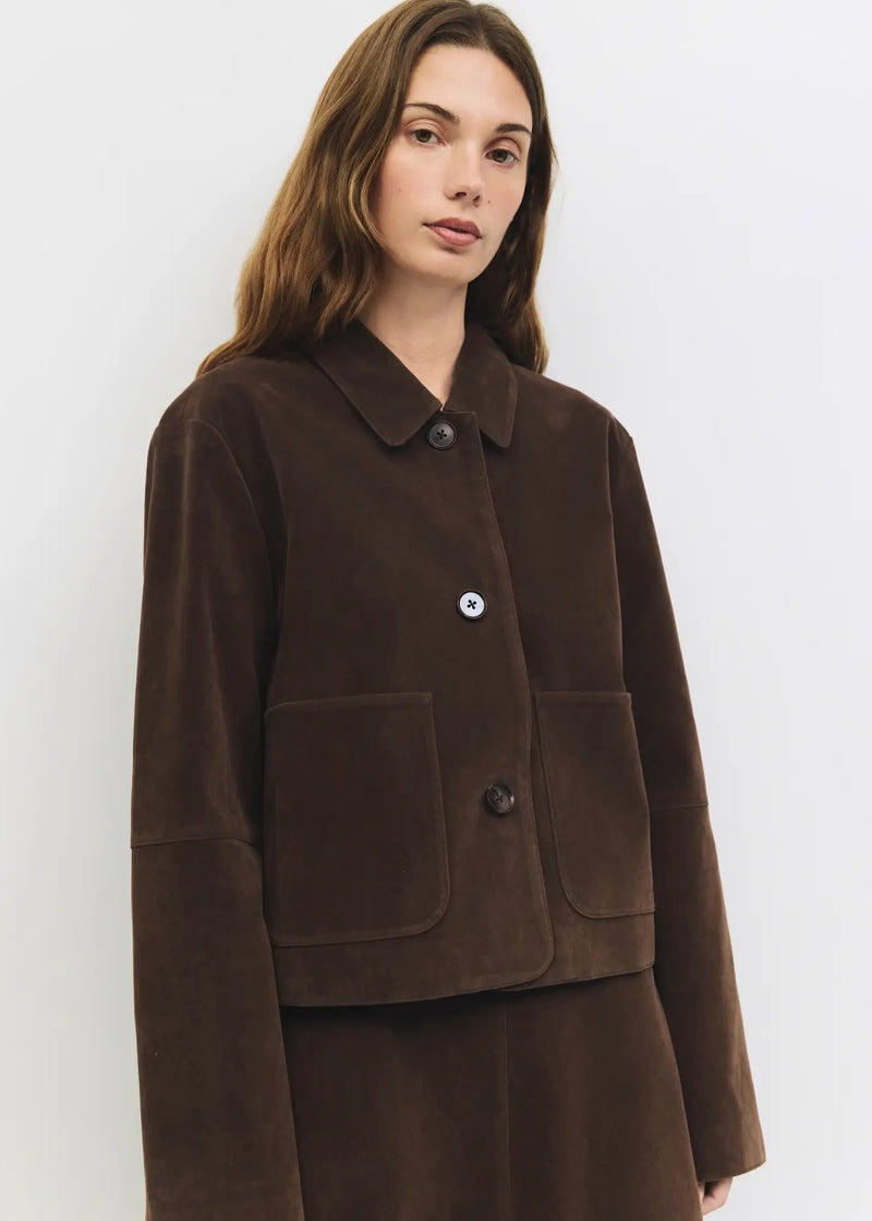 Eryn Suede Jacket | Brown