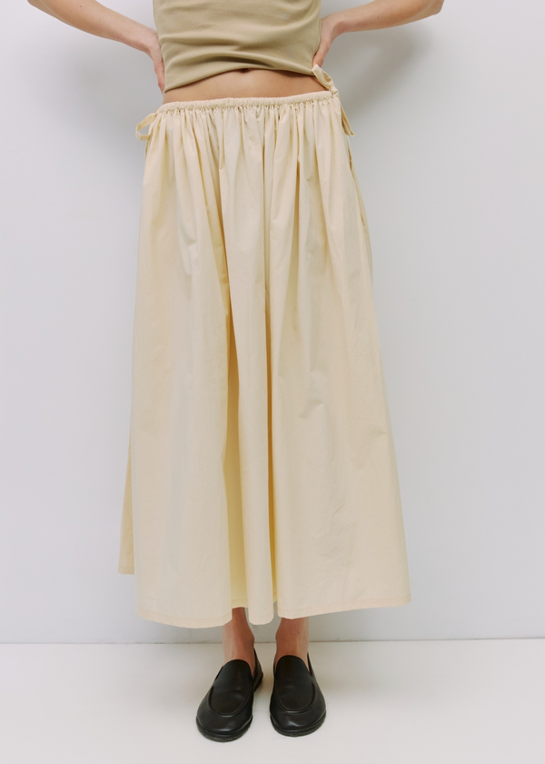 Kiana Skirt with Adjustable  Side Ties | Cream