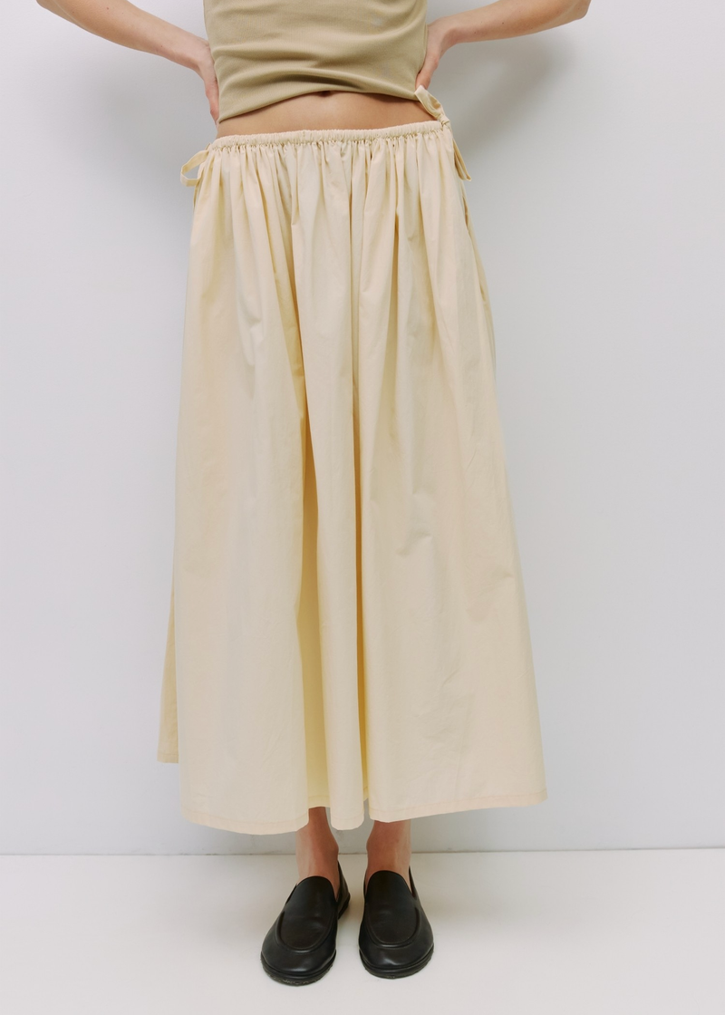 Kiana Skirt with Adjustable  Side Ties | Cream