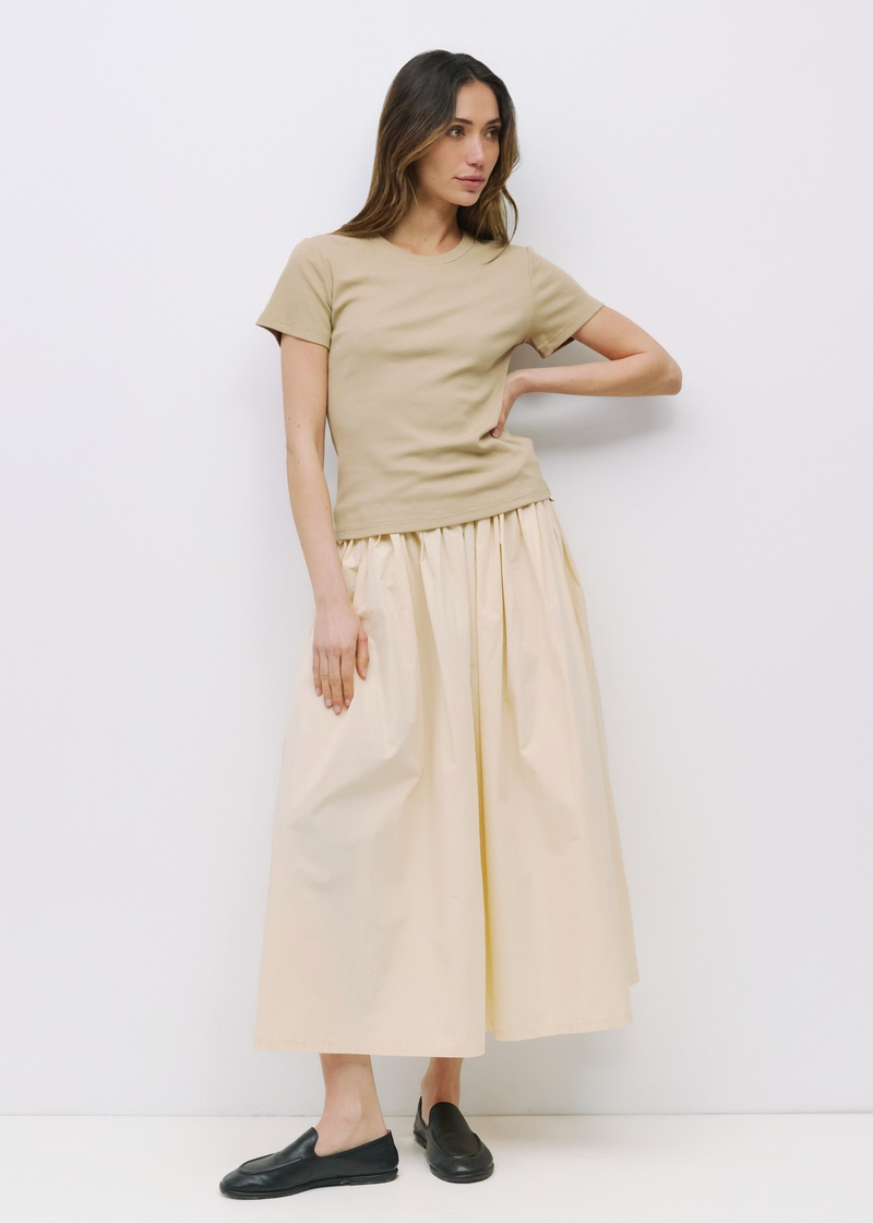 Kiana Skirt with Adjustable  Side Ties | Cream