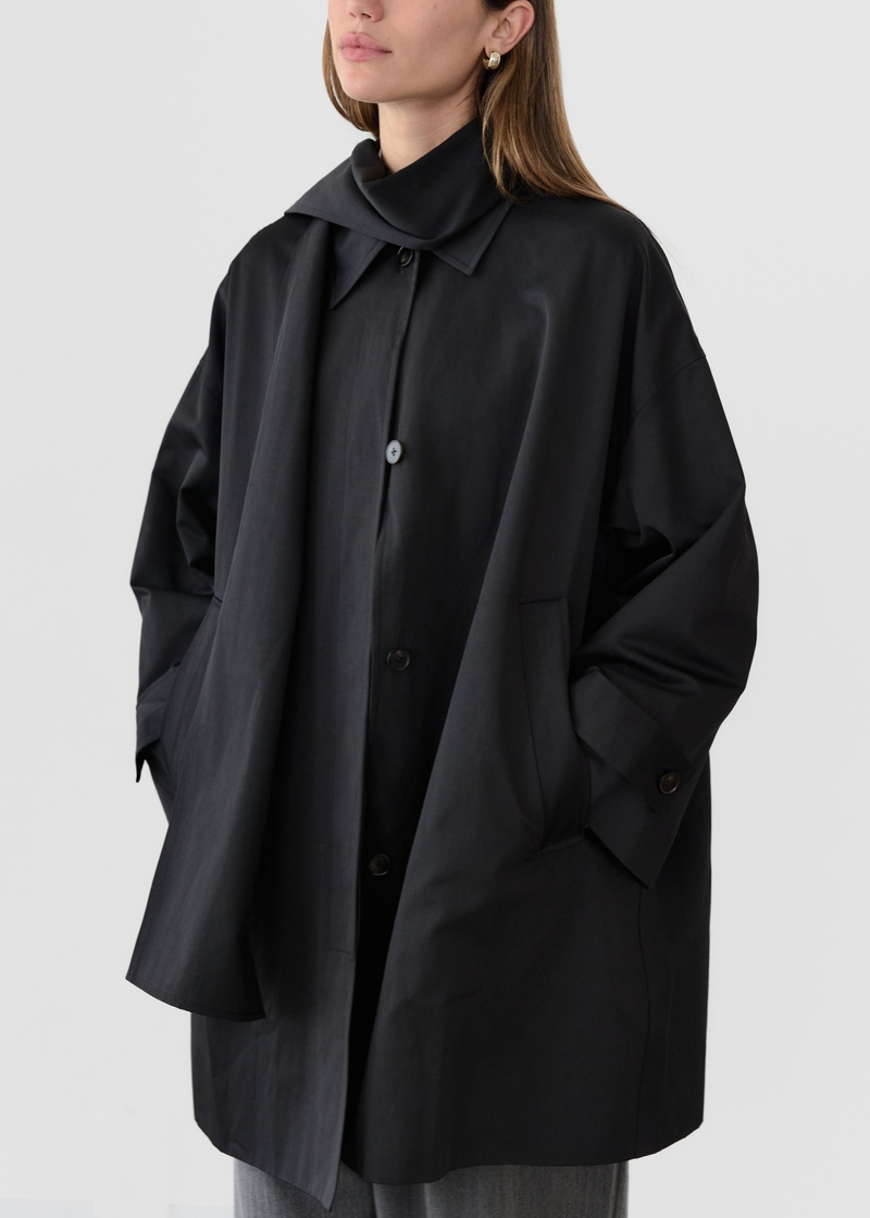 Cove Oversized Trench Coat w/ Removable Scarf