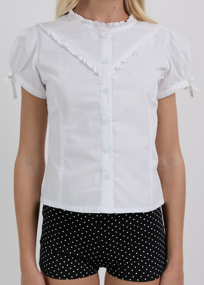 Legra Frill Neck Poplin Shirt