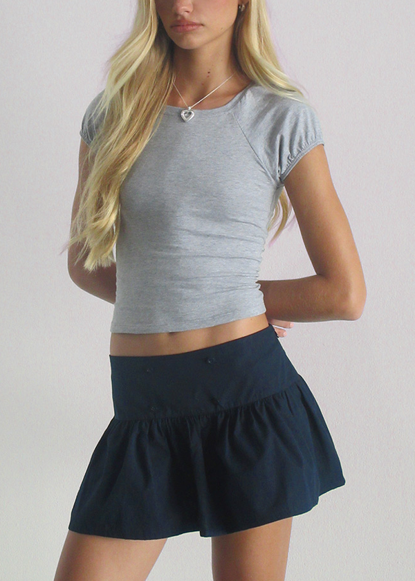 Rafta Poplin Skirt | Navy