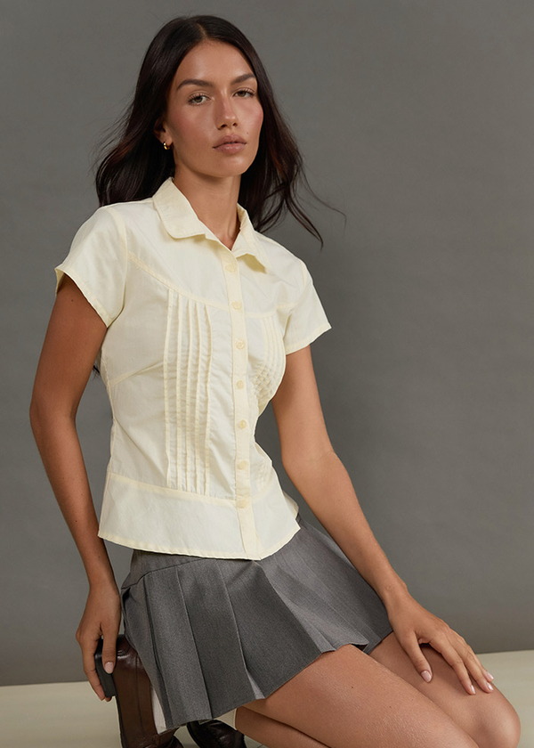 Wilmot Poplin Blouse | Buttermilk Yellow
