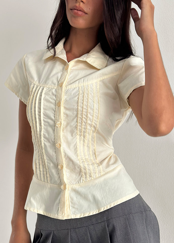 Wilmot Poplin Blouse | Buttermilk Yellow