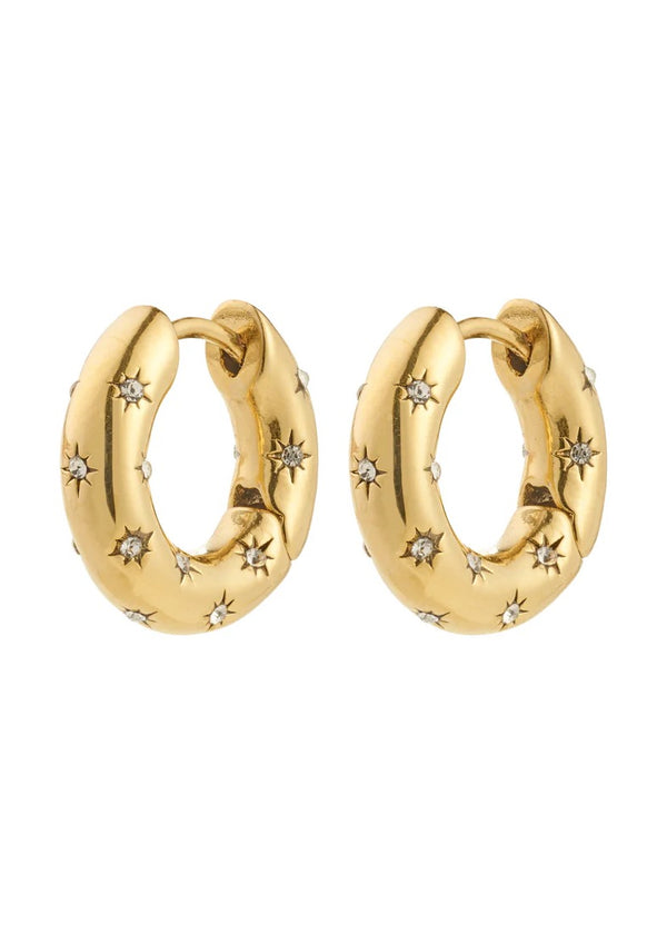 NEVAEH Starry Night Hoops | Gold-Plated