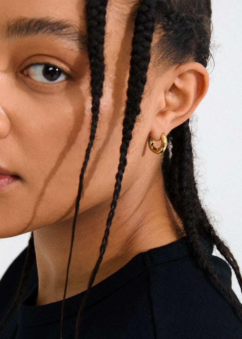 NEVAEH Starry Night Hoops | Gold-Plated