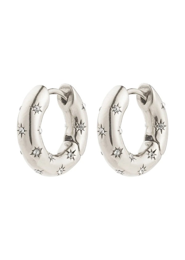 NEVAEH Starry Night Hoops | Silver-Plated