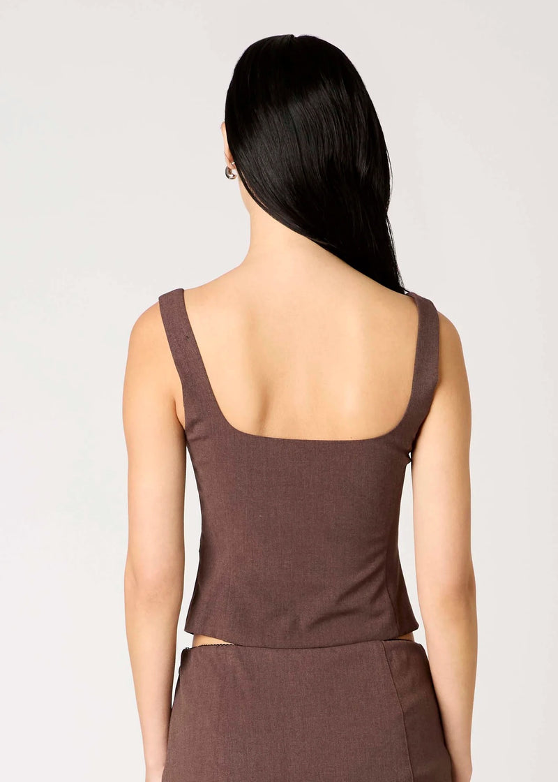 Brice Corset Vest | Brown
