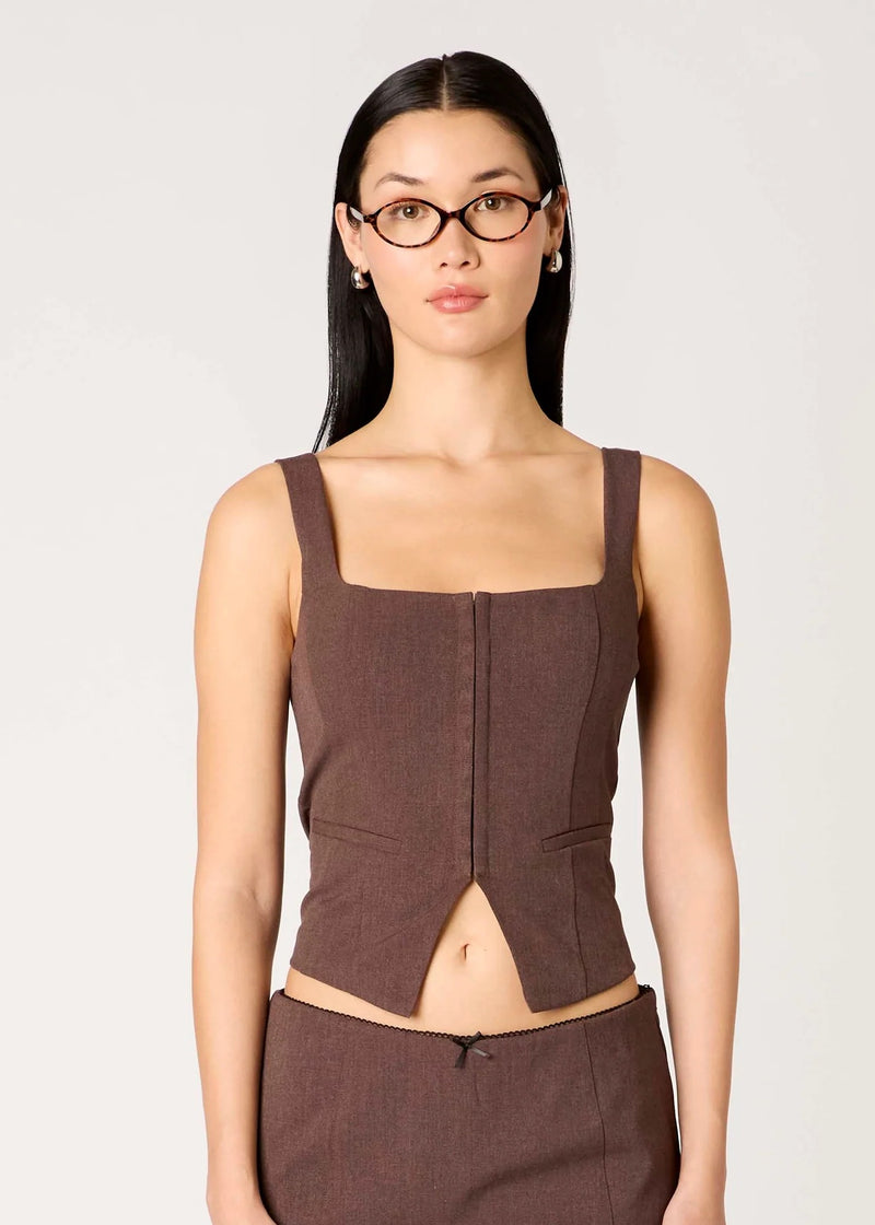 Brice Corset Vest | Brown