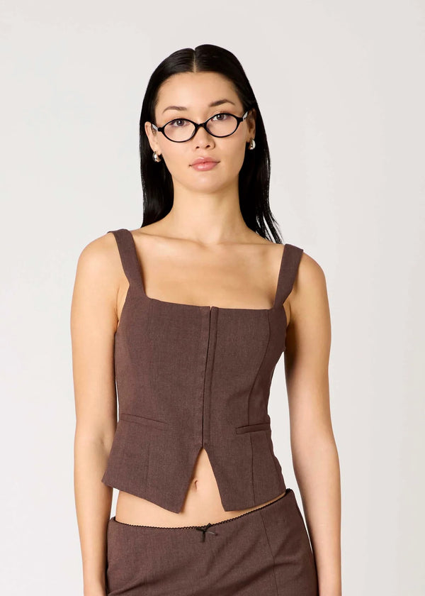 Brice Corset Vest | Brown