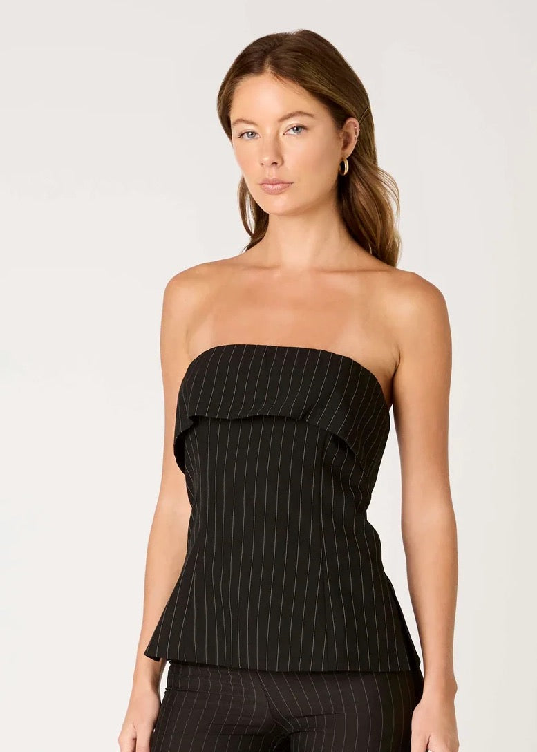 Rob Pinstripe Tube Top