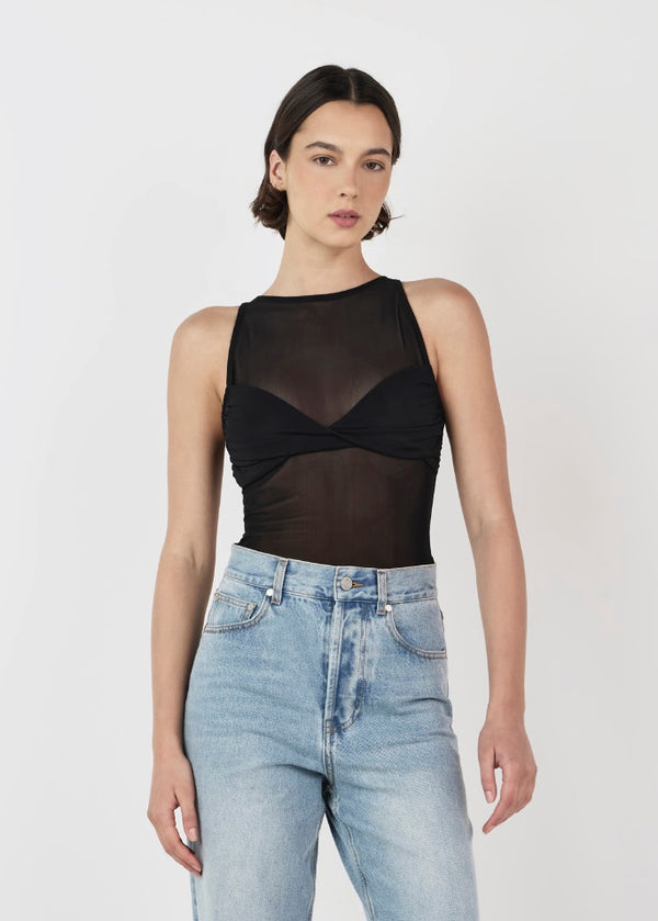 Halsey Mesh Top | Black
